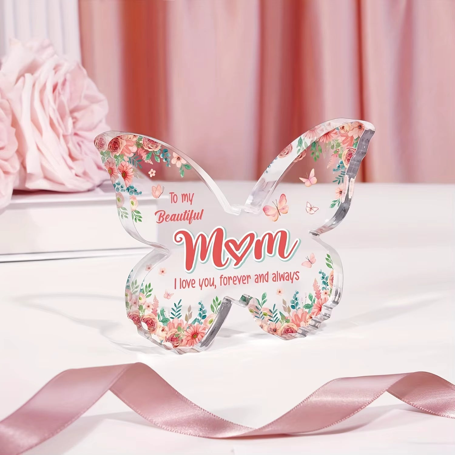 Gifts for Mom, Unique Mom Birthday Gifts - Butterfly Acrylic Plaque Decor - Mothers Day Christmas Valentines Day Gift for Mom