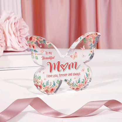 Gifts for Mom, Unique Mom Birthday Gifts - Butterfly Acrylic Plaque Decor - Mothers Day Christmas Valentines Day Gift for Mom