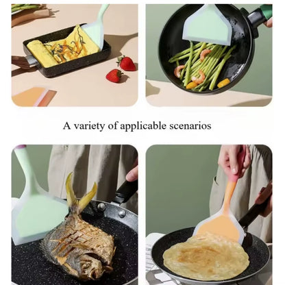 1 Pc Silicone Cooking Spatula Kitchen Utensil Cooking Utensil Spatula Beef Meat Egg Kitchen Scraper Pizza Cooking Shovel