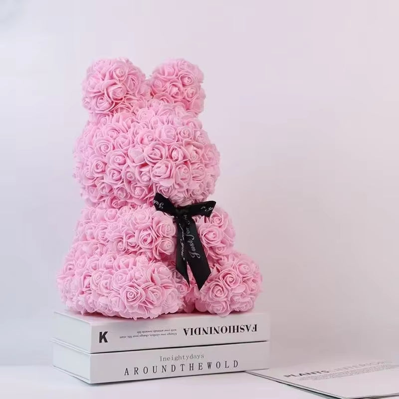 Rose Teddy Bear Artificial Flower Anniversary Valentines Day Birthday Gift Mothers Day Mom Gifts Girlfriend Birthday Gifts Women