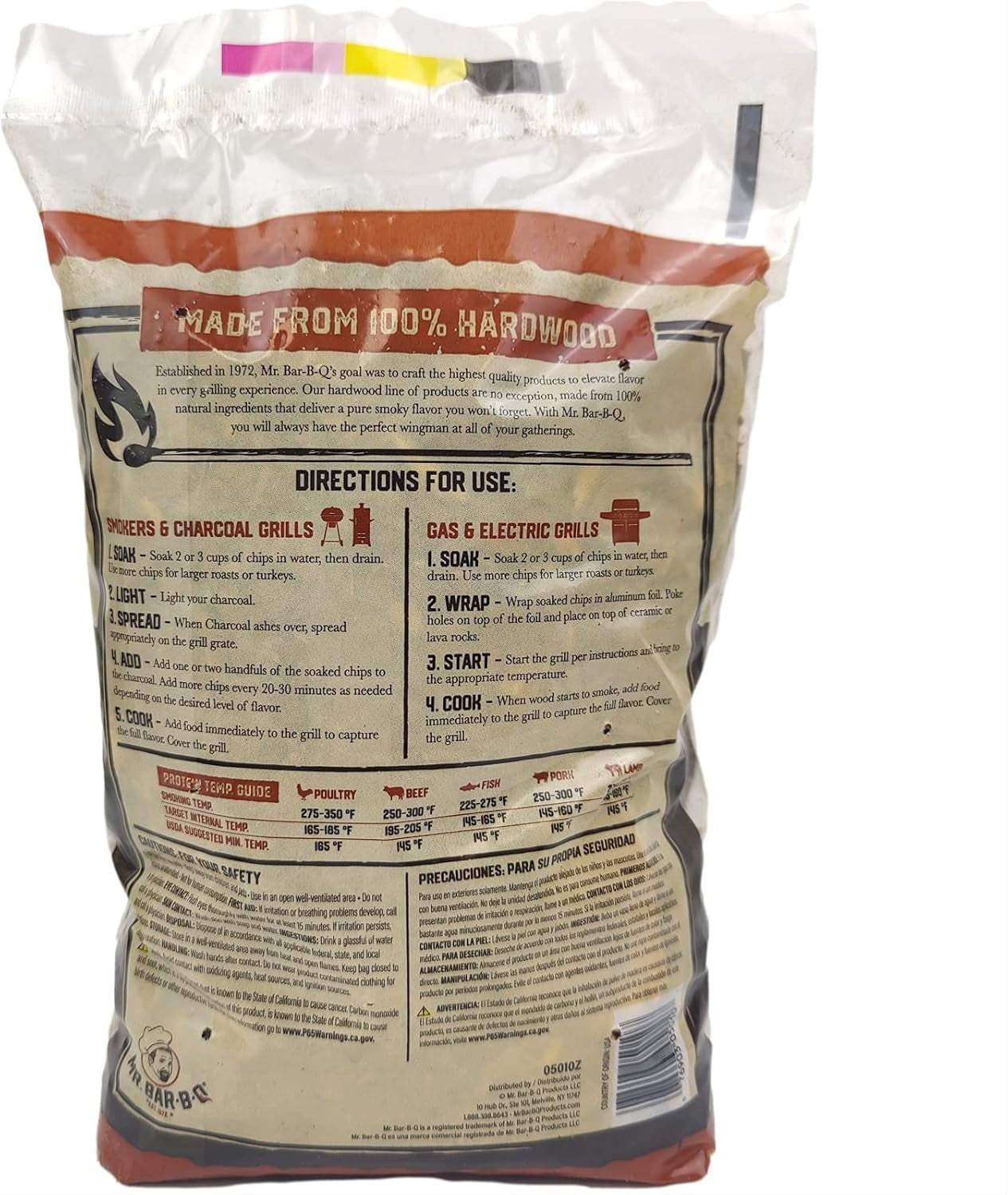 Mesquite Wood Smoker Chips, 100% All Natural Mesquite Wood Smoking Chips for Smokers, Works on Any Heat Source, Traditional Spicy Flavor for Backyard BBQ, Grilling & Camping (1.8 Lb Bag)