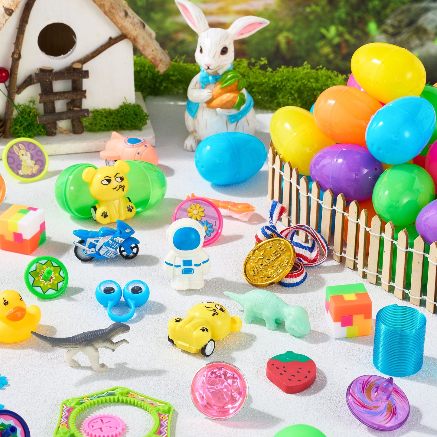 48 Packs Prefilled Easter Egg,Easter Egg with Toys Inside,Easter Basket Stuffers for Kids Easter Basket Classroom Exchange Toddler Boys Girls