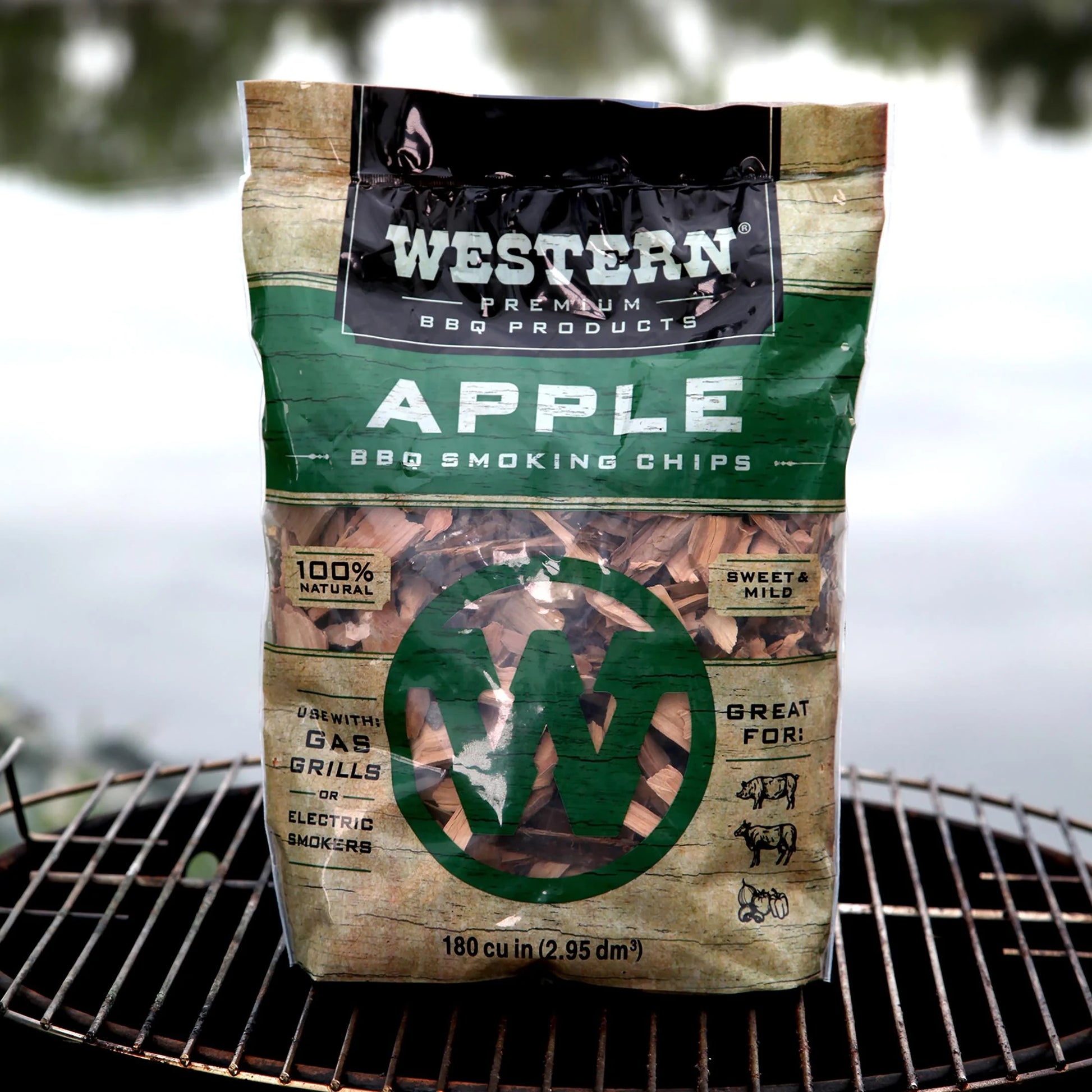Apple BBQ Smoking Chips, 180 Cu In