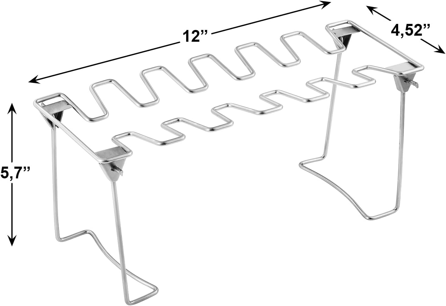 Chicken Leg and Wing Rack for Grill Smoker Oven - Easy to Use 14 Slots Chicken L