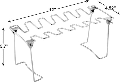 Chicken Leg and Wing Rack for Grill Smoker Oven - Easy to Use 14 Slots Chicken L