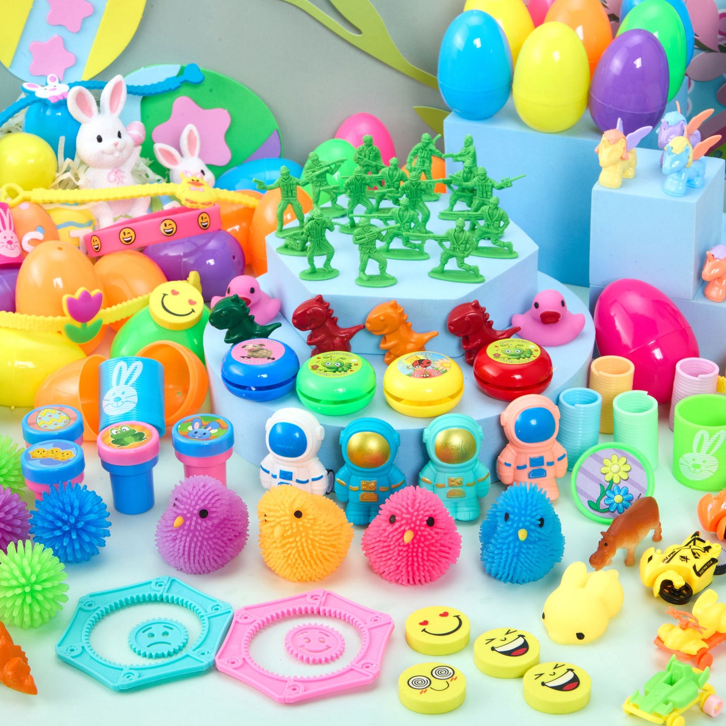144 Packs Prefilled Easter Egg,Easter Egg with Toys Inside,Easter Basket Stuffers for Kids Easter Basket Classroom Exchange Toddler Boys Girls