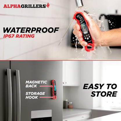 Meat Thermometer Digital - Instant Read Food Thermometer for Cooking and Grillin