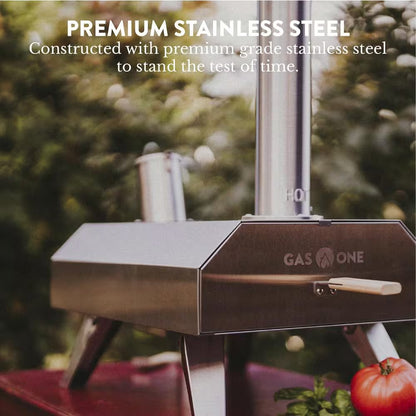 12 In. Wood Pellet Outdoor Pizza Oven in Stainless Steel