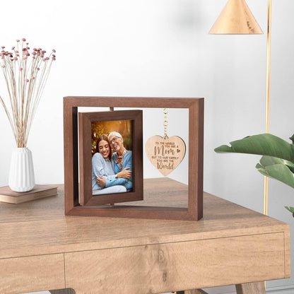 Mothers Day Gifts Picture Frame Double-Sided 4"X6" Photo W/ Warm Heart Pendant
