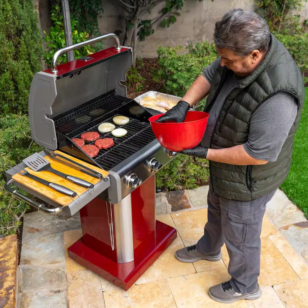 3-Pieces Stainless Steel Outdoor Grilling Tool Set