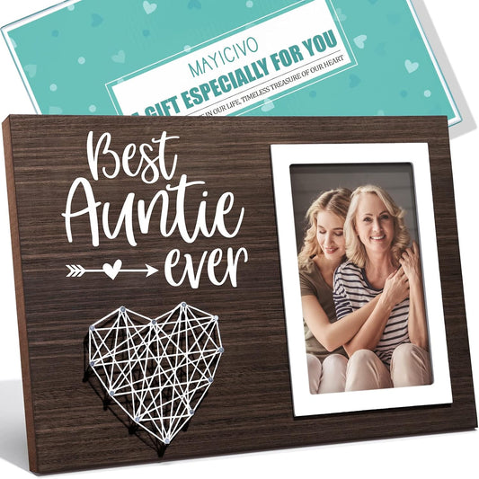 Aunt Gifts from Niece Nephew, Christmas Gifts for Aunt Picture Frame, Best Auntie Ever Gift Aunts Birthday Auntie Mother'S Day Gift for Aunts Women Best Aunts Photo Frame - 4X6 Photo