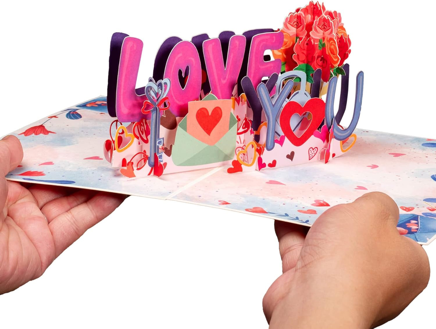 Frndly by Paper Love 3D I Love You Pop up Card, Gift for Mothers Day, Birthday,