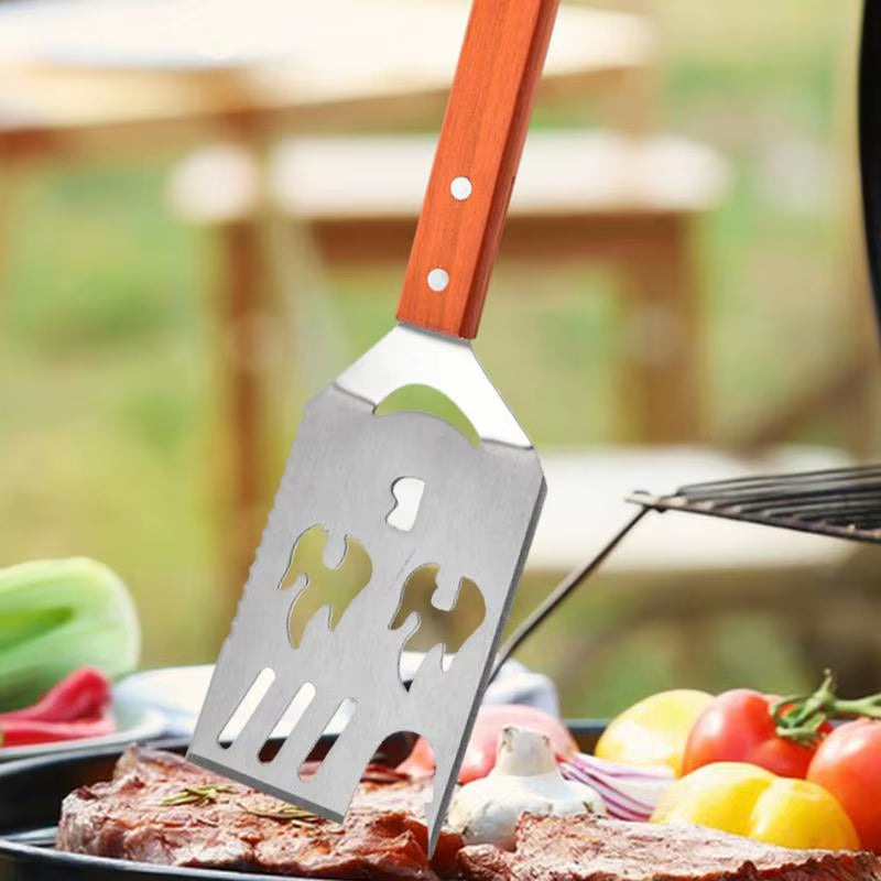 Grilling Spatula Kitchen Food Cooking Spatula Multifunctional Easy Draining Grilling Food Mover for Restaurant Picnic Use