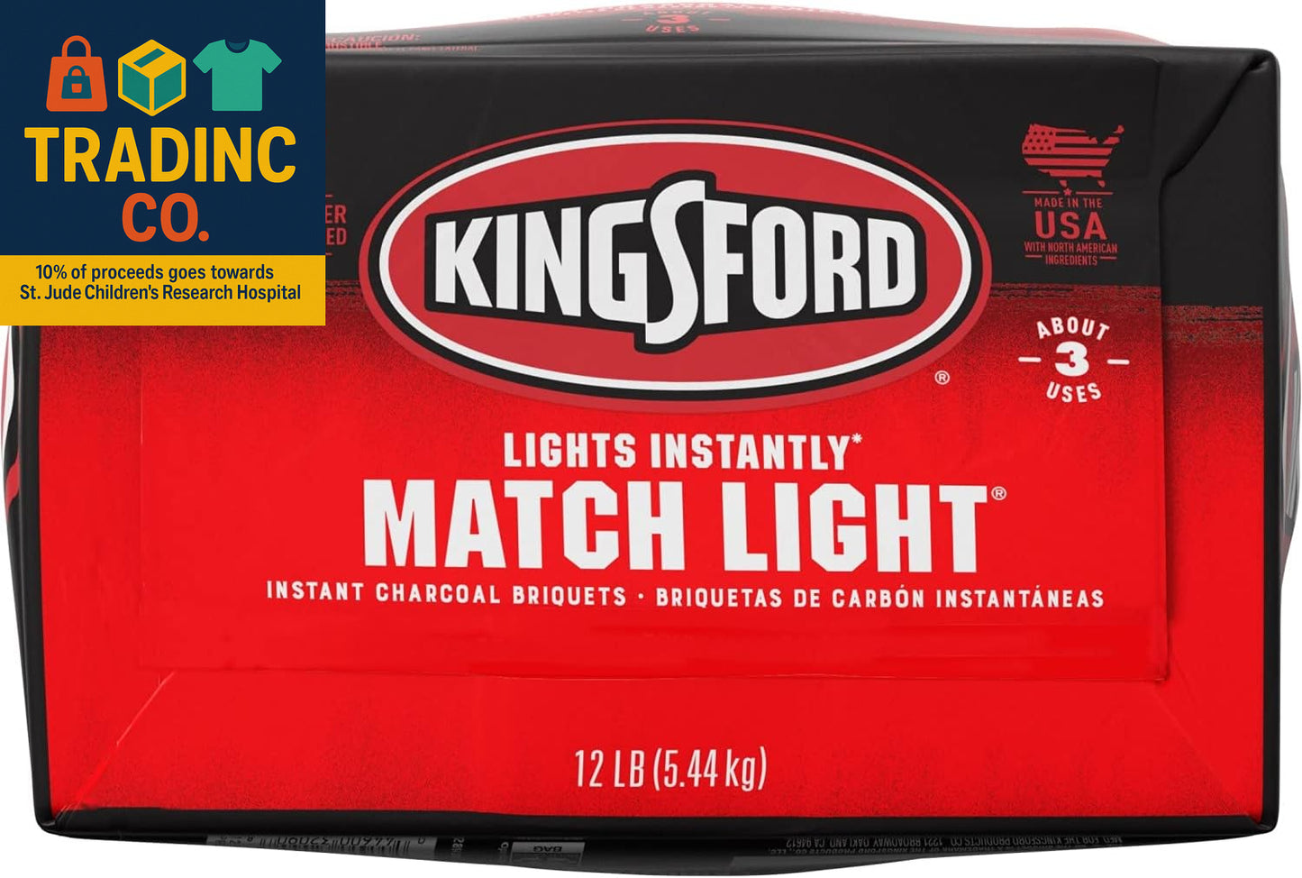 Match Light Instant Charcoal Briquettes, BBQ Charcoal for Grilling, Ready in 10