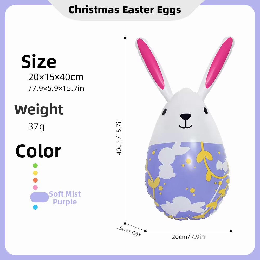 Pvc Easter Rabbit Easter Egg Decoration Courtyard Decoration Easter Toys Inflatable Easter Eggs
