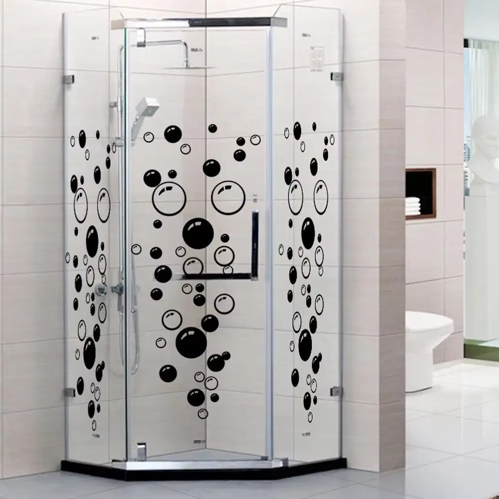 Removable Bubbles Wall Stickers for Bathroom Waterproof Glass Window Kids Room