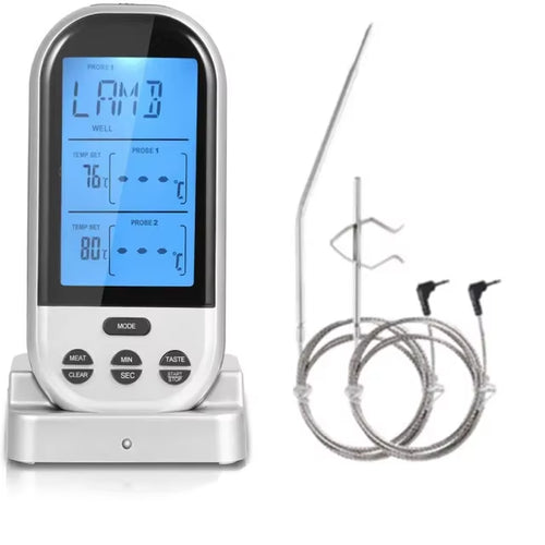 ANYOHOE Wireless Digital Meat Thermometers Remote Cooking Food Barbecue Grill Thermometer with Dual Probe for Oven Smoker BBQ