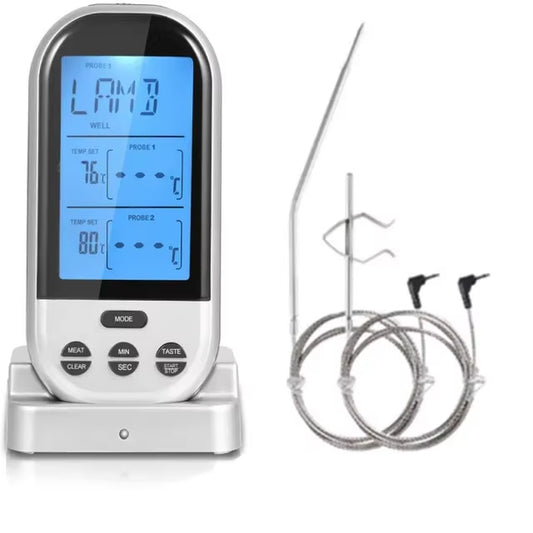 ANYOHOE Wireless Digital Meat Thermometers Remote Cooking Food Barbecue Grill Thermometer with Dual Probe for Oven Smoker BBQ