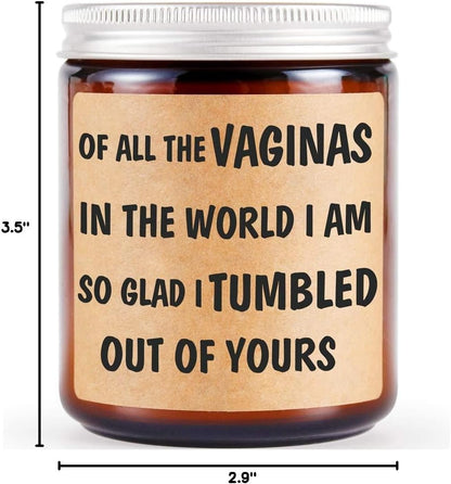 Lavender Scented Soy Candles for Mom, Funny Mom Gift Ideas for Mothers Day & Birthday