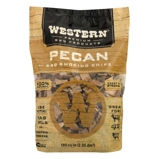 Premium BBQ Products Pecan BBQ Smoking Chips, 180 Cu In