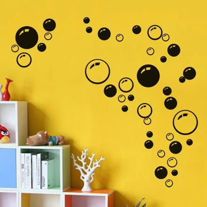 Removable Bubbles Wall Stickers for Bathroom Waterproof Glass Window Kids Room