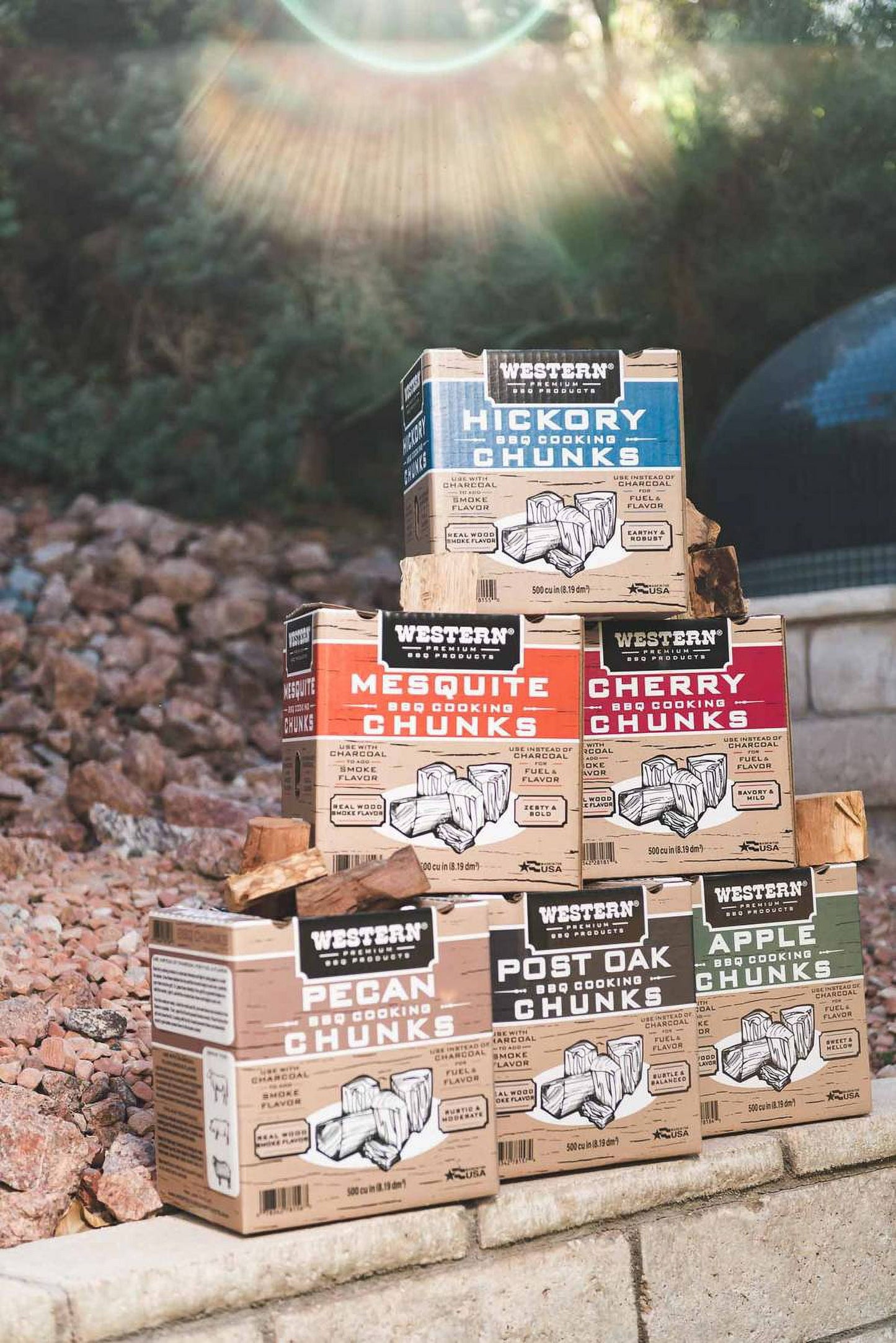 500 CU in Mesquite Smoking Wood Chunk Box CS