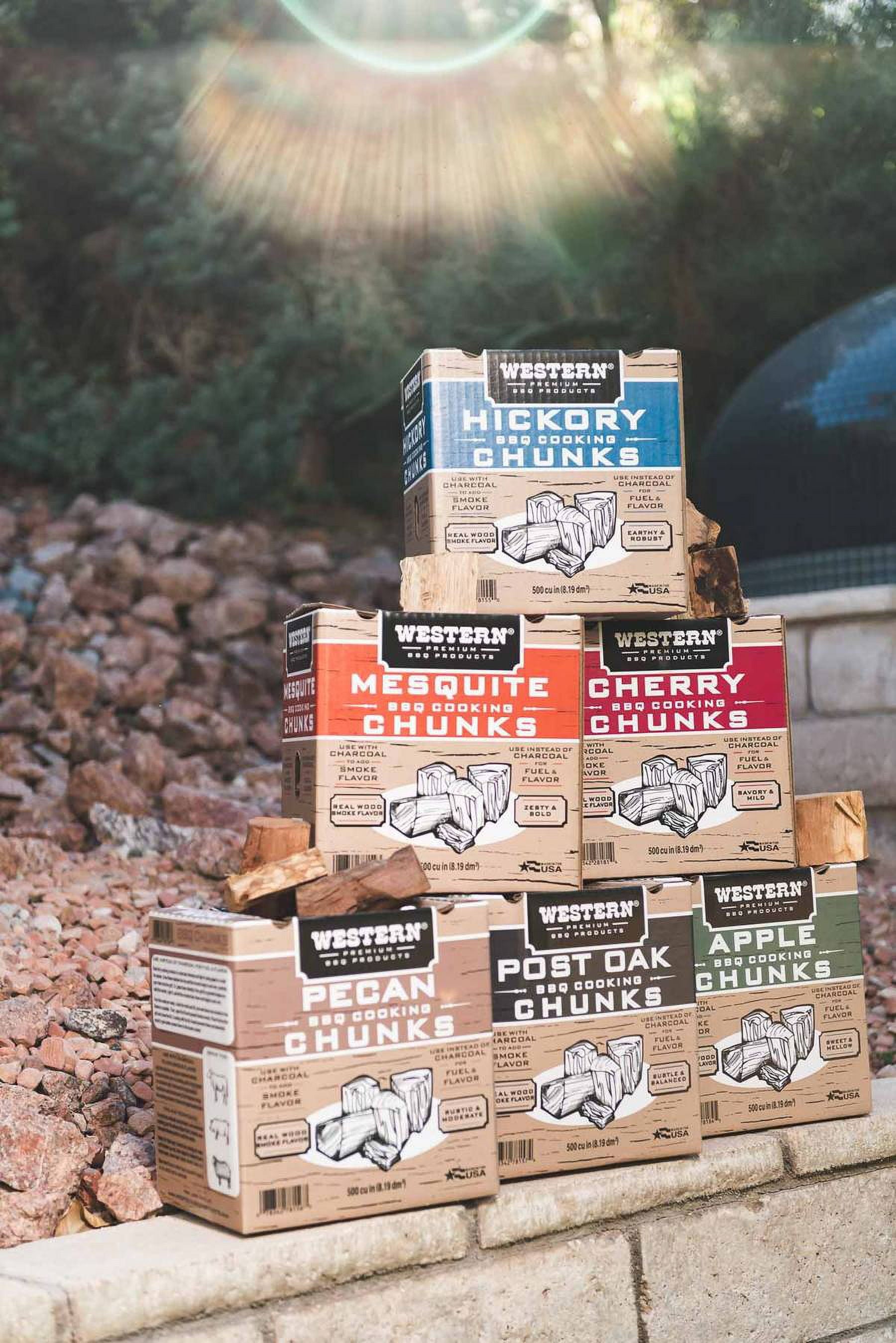 500 CU in Cherry Smoking Wood Chunk Box