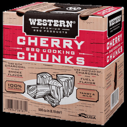 500 CU in Cherry Smoking Wood Chunk Box