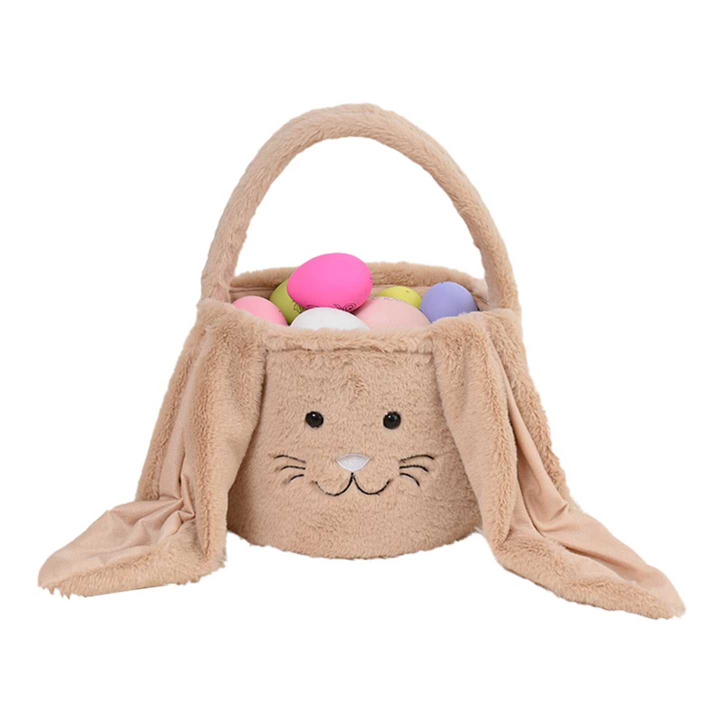 Easter Basket Plush Easter Bunny Long Ears Bags Easter Basket Rabbit Buckets Easter Tote Bags Children Gift Storage Handbag Easter Basket Stuffers